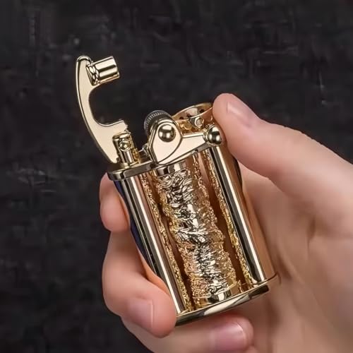 Encendedor Mecánico ZORRO 629 Latón Macizo Dorado miniatura 2