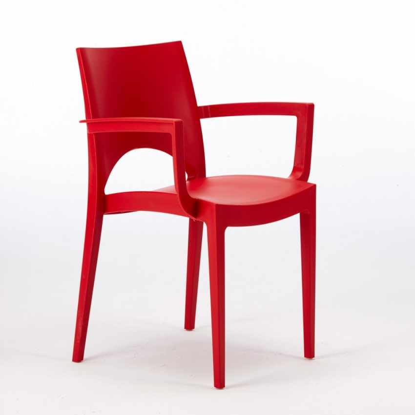 Produce Shop Sedie con braccioli in Polipropilene per Bar e Ristorante Paris Arm Grand Soleil - Rosso