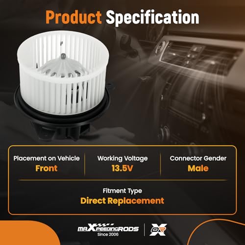 Image of maXpeedingrods HVAC Blower Motor Assembly with Fan Cage 700095 Fit for Jeep Grand Cherokee 1997-2001, for Jeep Wrangler 1997-2001# 4886150AA 3010234 PM6002 CH3126112