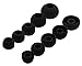 ALXCD Ear Tips for Samsung Gear iConx Cord-Free Fitness Earbud, XS/S/M/L/XL 5 Sizes 5 Pair Soft Silicone Replacement Earbud Tip Ear Gel, Fit for Samsung SM-R140NZKAXAR Gear iconx (Black)