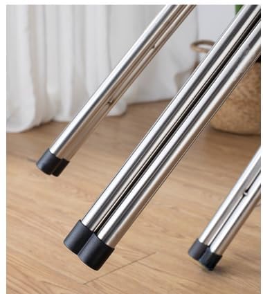 Image of NGFC Steel Stool for Indoor /Outdoor Use - Home, Medical, Hospital, Food, Doctor, Kitchen, Office, Cafe, Cafeteria - Metal Bar Chair (SQ Steel New, Silver pk4)