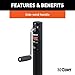 CURT 28204 A-Frame Trailer Jack, 3,000 lbs. Support Capacity, 15 Inches Vertical Travel