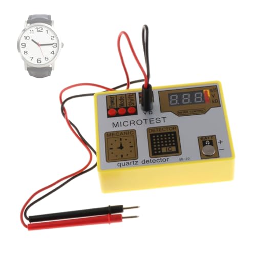 WHIPIN Testeur de mouvements de Montres à Quartz 20 Pouces, démagnétiseur Professionnel avec indicateur LED, Outil Multifonction pour la réparation de Montres, Pile Non Incluse, Robuste et fiable