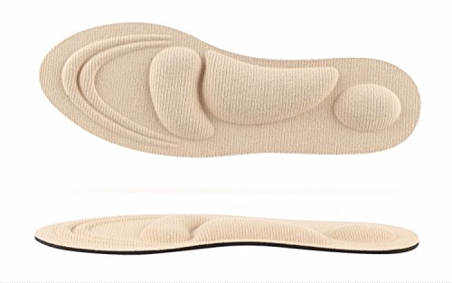 G&V Foot Pain Relief Memory Foam Insole Designed for Aching,Swollen,Diabetic or Sore Arthritic Feet for Women Beige