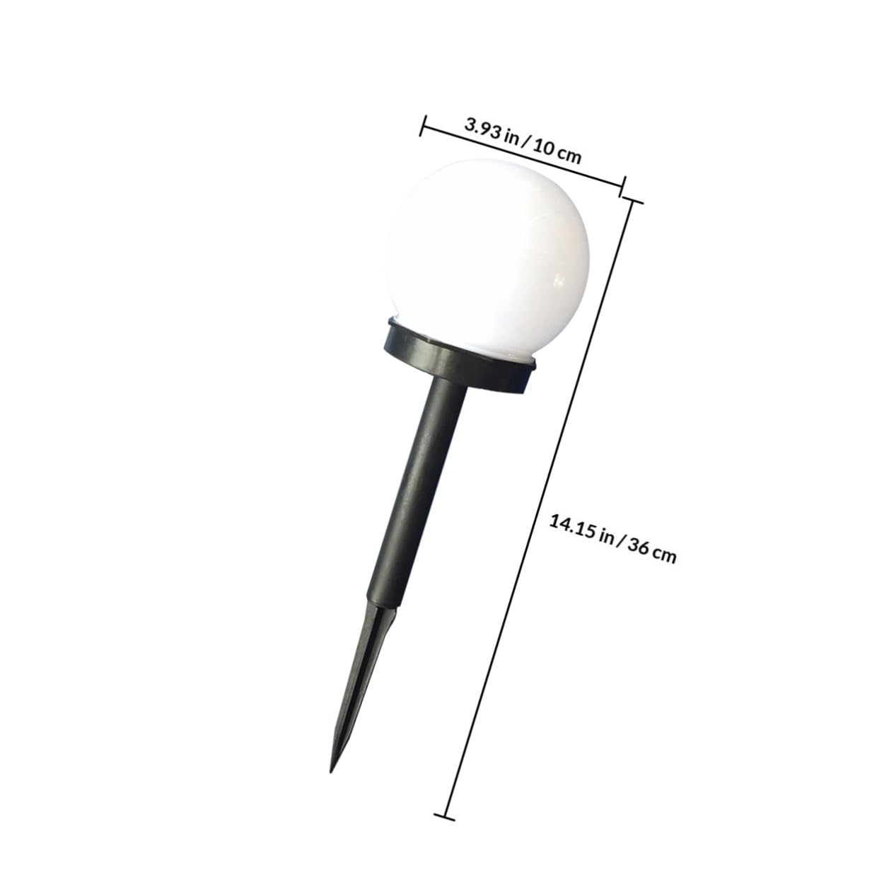 LABRIMP 4 Pezzi Lampade da Giardino a Energia Solare a Forma di Globo Bianco, Luci LED Solari per Vialetti Esterni e Prati, Illuminazione Automatica Resistente alle Intemperie per Esterni