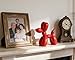 AMOIENSIS Red Balloon Dog Statue Decor, 4 inch Small Knick Knacks Balloon Dog Animal for Desk Shelf Décor