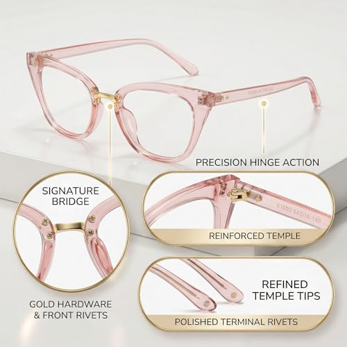 Image of Cat Eye Blue Light Blocking Glasses for Women Men, Anti-fatigue Anti UV Ray Computer Gaming Glasses