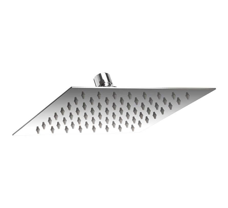 Benelave by Hindware Ultra Thin Overhead Rain Shower for Bathroom | Made of SS | 300mm Square Design | Mirror-like Chrome Polish Finish | Wider Head for Better Reach | 1-Year Manufacturer Warranty