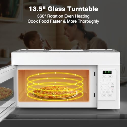 Image of ThermoMate 30 inch Over-the-Range Microwave Oven with 1.7 Cu. Ft. Capacity, 1000 Cooking Watts, One-Touch Cooking Options, 300 CFM, LED Lighting, White