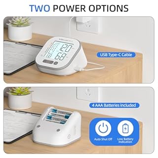Pediatric Blood Pressure Cuff, Blood Pressure Machine for Home Use - 3 Size Cuffs, Small 4"-8", Medium 6"-10" and Large 7"-17", Perfect for Family Health Monitoring