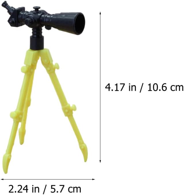 NUOBESTY 12pcs Mini Telescopes with Tripod Miniature Telescope Models Pocket Binocular Toys for Dollhouse Early Educational Ornaments Random Color