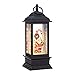 RAZ Imports Santa and Candy Cane Lighted Water Lantern (Musical Snow Globe) 11 Inch Lighted Christmas Snow Globe with Swirling Glitter Battery Operated and USB Powered