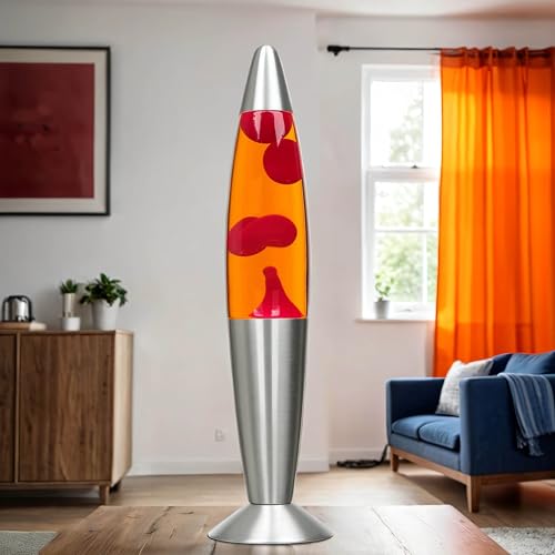 Lampe à lave rouge active à réchauffement rapide avec ampoule G9 25W et interrupteur