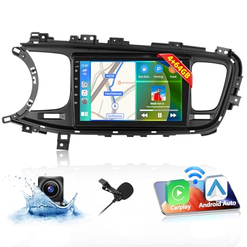 Inefala [4+64GB] Android 15 Car Radio for Kia Optima K5 2011-2015 with Wireless Carplay Android Auto, 9 Inch HD Touchscreen Car Stereo with WiFi GPS Bluetooth FM/RDS 32EQ SWC Backup Camera MIC