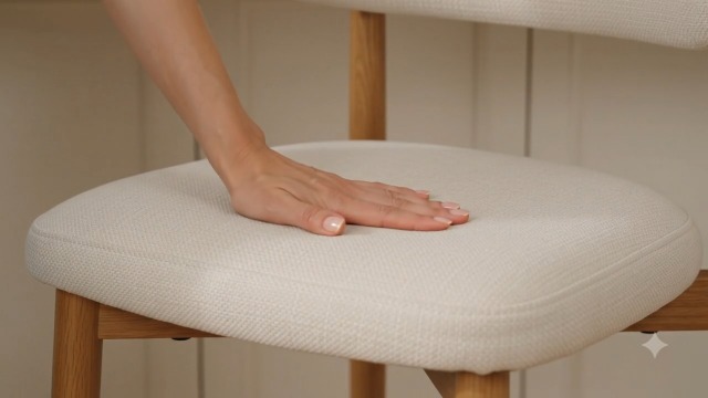 Butacos de Barra para Isla de Cocina, Set de 2 Unidades, Tapizados en Tela Beige con Patas de Metal Negro, Altura de Asiento 26.3 pulgadas, Espalda Curvada y Reposapiés, Capacidad Máxima 300 lb miniatura 7