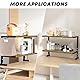 PUTORSEN 24-Zoll Clamp-on Schreibtisch Organizer - 2 Tier Schreibtisch Regal DIY Untertischregal für Gaming-Geräte, Tischzubehör und mehr, Vintage-Braun