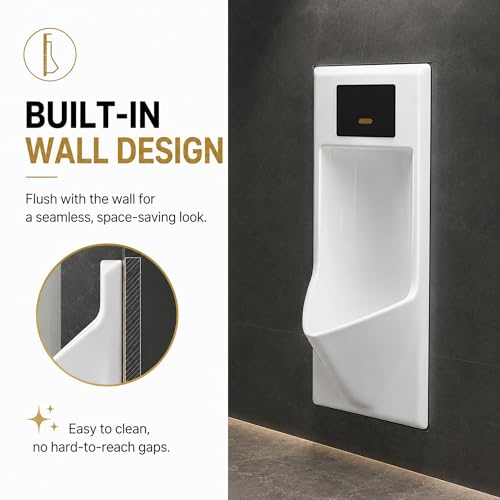 Orinal sin contacto montado en la pared con descarga automática por sensor 4