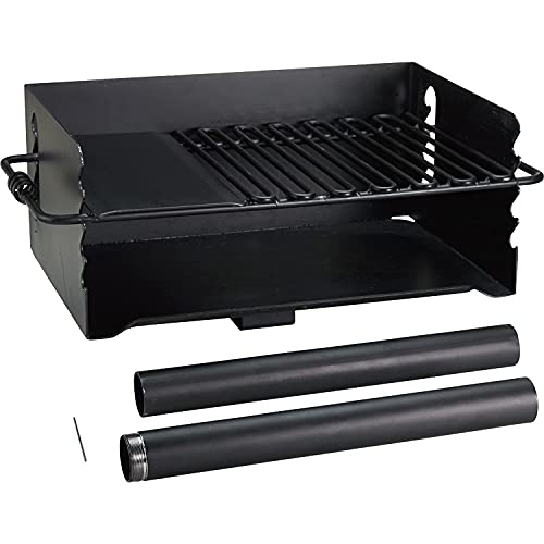 Pilot Rock Cbp-247 Jumbo Park Style Heavy Duty Steel Outdoor Bbq Charcoal Grill With Cooking Grate And 2 Piece Post For Camping And Backyards, Black #TOP1
