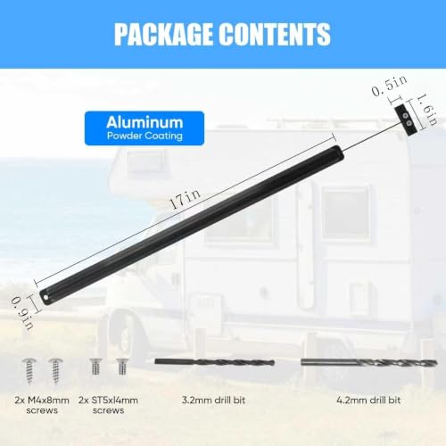 Cierrapuertas de pantalla RV de aluminio con tensión ajustable para caravanas 7