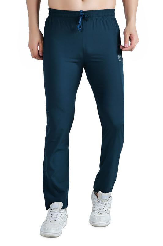 Image of KWINGS Soft NS Lycra Track Pant for Men - Comfortable Straight Fit Joggers with Secure Side Zipper Pockets