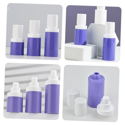 DOITOOL 3pcs Refillable Travel Pump Bottles Vacuum Lotion Dispenser for Moisturizers Sunscreens and Toiletries Leak Design for Travel