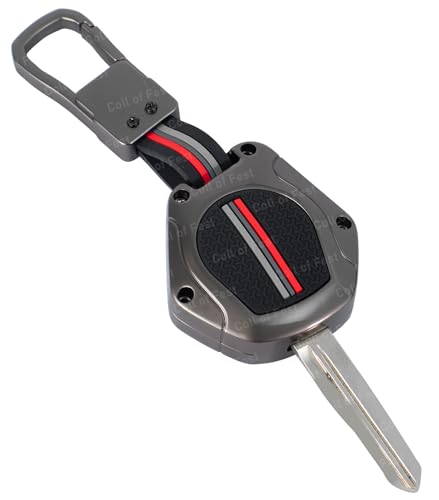 Image of Coll of Fest Premium Metal Silicon Key Cover Compatible with Suzuki Swift | Ertiga | Wagonr | Celerio | Swift Dzire | Alto | Fronx | Brezza | S Presso | Ignis | 2 Button Key Glow in Dark