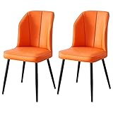 Silla de Comedor (2 Piezas) Silla de Estilo nórdico con Respaldo tapizado en PU, Silla de Maquillaje, Silla de Ocio Simple/Silla de Oficina/Silla de negociación (Color : A)