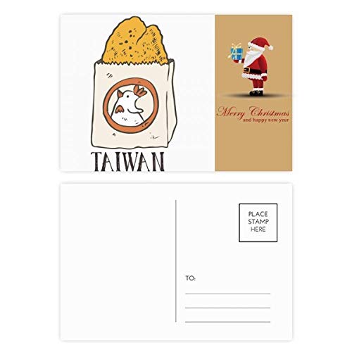 Cartes postales poulet frit de Taïwan Père Noël lot de 20 papeterie humour noël