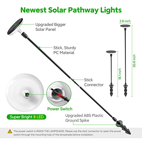 GEARLITE Solar Lights Outdoor, 4 Pack Super Bright Garden Lights With 1000mAh Battery, Sway by Wind, Waterproof Ornament for Yard Patio Pathway Decorations