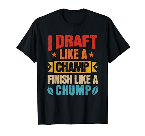 Divertida fiesta de draft de fútbol de fantasía para hombres vintage Camiseta