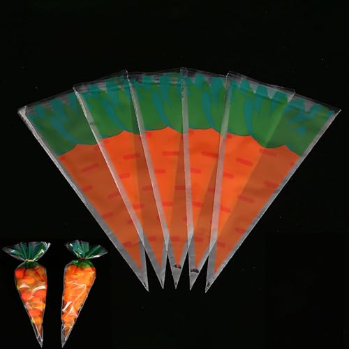 Totelux 50 Pcs Carrot Pattern Candy Bags