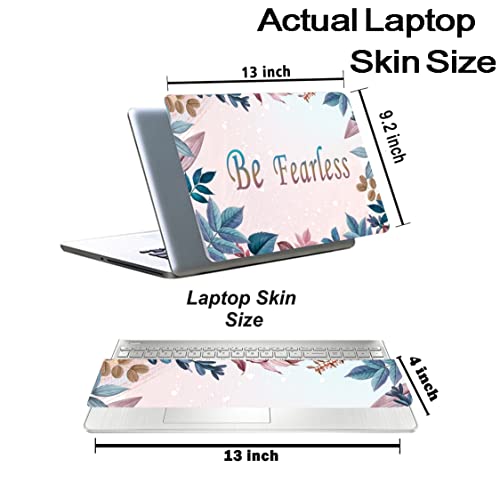 Image of Floral-D12 Top+Wrist Pad Vinyl Laptop Skin /Sticker /Cover for 13 to 13.3 Inches Laptops Laminated-Removable-HD Quality Compatible for Hp-Dell-Sony-Lenovo-Asus etc.(13x9.2 Inches)