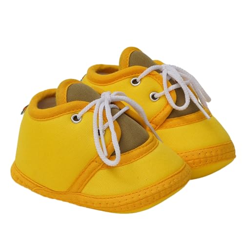 Image of Neska Moda 6 To 12 Months Baby Boys & Baby Girls Cute Soft Cotton Pre-Walker Lace Booties-BT4713