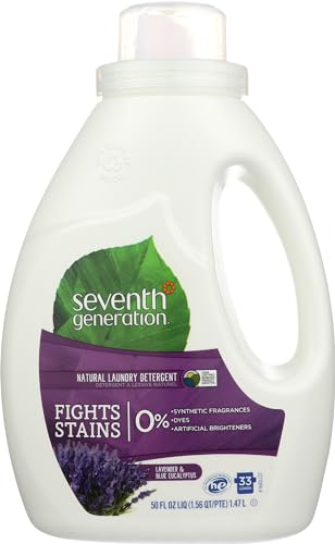 Seventh Generation Liquid Laundry Detergent, Fresh Lavender scent, 50 oz, 33 loads (Packaging May...