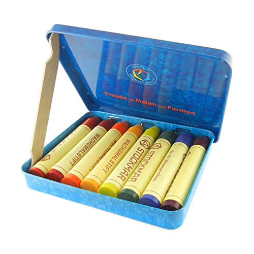 Stockmar craies à la cire d'abeille-Boîte de conservation-Lot de 8-Waldorf Assortiment de couleurs