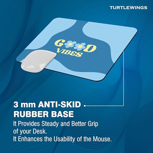 Image of TURTLEWINGS | Mousepad | Inspirational Quote Mousepad - 22x18 cm, 3mm Thick | Abstract Design Non-Slip Rubber Base | Office, Study & Gaming Use | Premium Smooth Surface 6