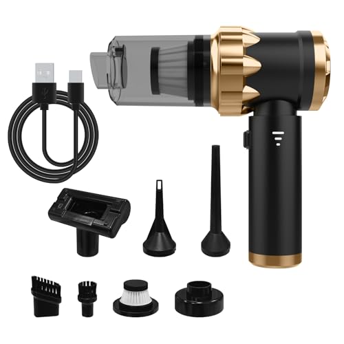 ALEENFOON Aspirador de Mano,22000 Pa Aspirador Coche,4 en 1 Mini Aspiradora de Mano,Aspiradora Sin Cable , Recargable, Portátil, para Casa, Coche, Oficina y Pelo de Mascotas