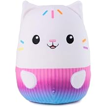 GUND Gabbys Dollhouse Official Cakey Cat Squishy Plush Toy, Cat Stuffed Animal, Squishy Toys for Ages 1 & Up, White, 8
