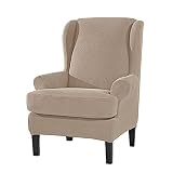 BXFUL Funda de Sillón Relax Sillón de Una Plaza Ajustable Elástica Universal Funda Cubre Sofá Relax Protector para Sofás Cubierta (Color Arena)