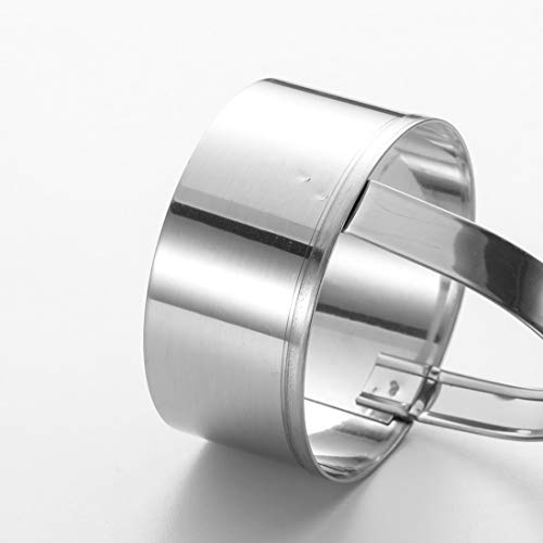 3 Pieces Round Biscuit Cutter With Handle - Stainless Steel Round Circle Doughnut Cutter Baking Molds Assorted Size #TOP6