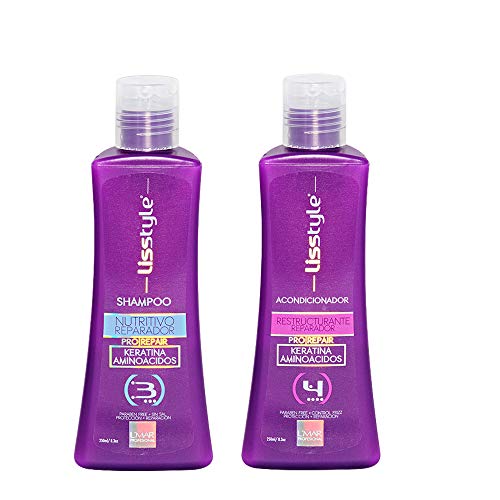L'mar Lisstyle Progresive Straightening Treatment Blowout SET Step 3 & 4 Shampoo & Conditioner | Lmar Tratamiento De Alisado Progresivo KIT Paso 3 Y 4 Champu Y Acondicionador 8.8oz-250ml X 2 image 2