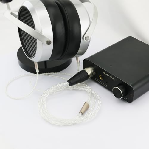 Upgrade Audio Cable 4-pin XLR Balanced Cable Compatible with Hifiman Ananda, Arya, Sundara, HE400SE, HE4XX, Edition XS Headphone (2 x 3.5mm Version) 6N OCC Copper Single Crystal Silver Plated Cord - Image 4