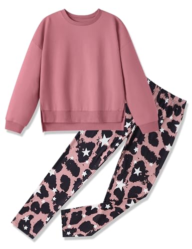 Image of Girl Clothes Sweatshirt Pullover Leggings Tracksuits Outfit 2PC Girls Clothes Size 6-14