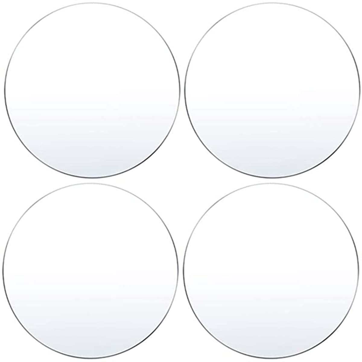 Clear Acrylic Round Disc Blanks – Circle Sheets for Cake Holders, Coasters, Frame Painting, DIY Crafts, Art Projects & Furniture Surface Protection (Multiple Sizes) ((3mm, 6 Inch Diameter, 4 Pieces))