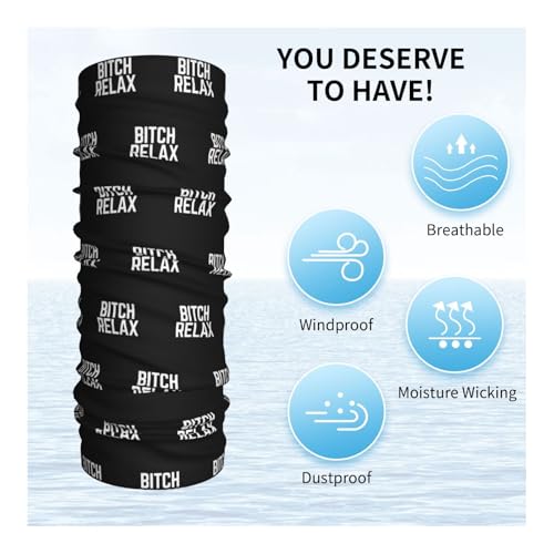 Bitch Relax Neck Gaiters Face Masks Scarves Sun Protection Balaclavas Headbands Unisex4