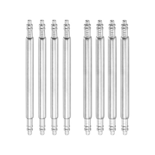 QUARKZMAN 8pcs 22mm Barres De Ressort pour Montre 1.5mm+1.8mm Épaisseur Tiges Double Bords Acier Inoxydable Tiges De Remplacement pour Bracelet De Montre