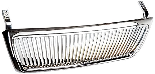 Spec-D Tuning HG-F15004CVT Ford F150 Xl Stx Xlt Fx4 Chrome Vertical Front Grille 1 Pc