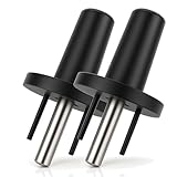 StaticTek Banana Jack Outlet Black Plug Adapter,Universal Ground 3 Prong Outlet Earth Connection, ESD Control, Light Weight Unbreakable Plastic, 2 Piece, STI - DES - 09838