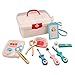 Produktbild GUOGUO Doktorkoffer 13pcs Holz Zahnarzt Medical Kit Kinder Ärzte Krankenschwestern Spielset (Rot)