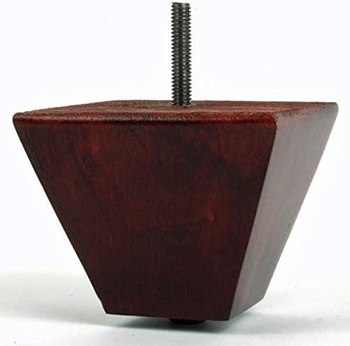 3" Mahogany Finish Pyramid Sofa Leg, Set of 4 (5/16")